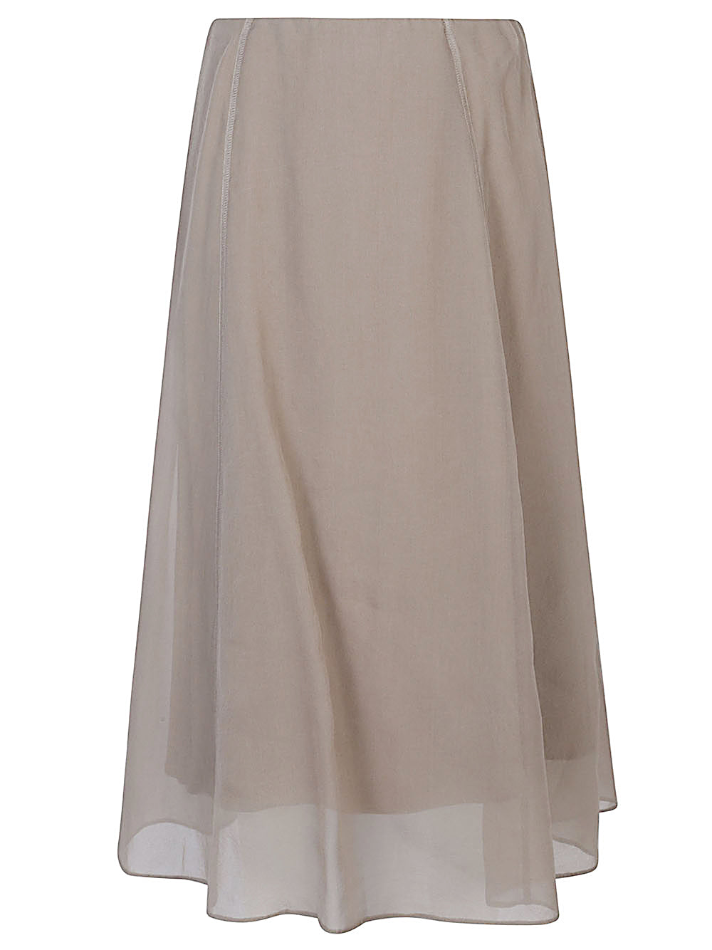 Brunello Cucinelli Stitching-detail A-line midi skirt Brunello Cucinelli 