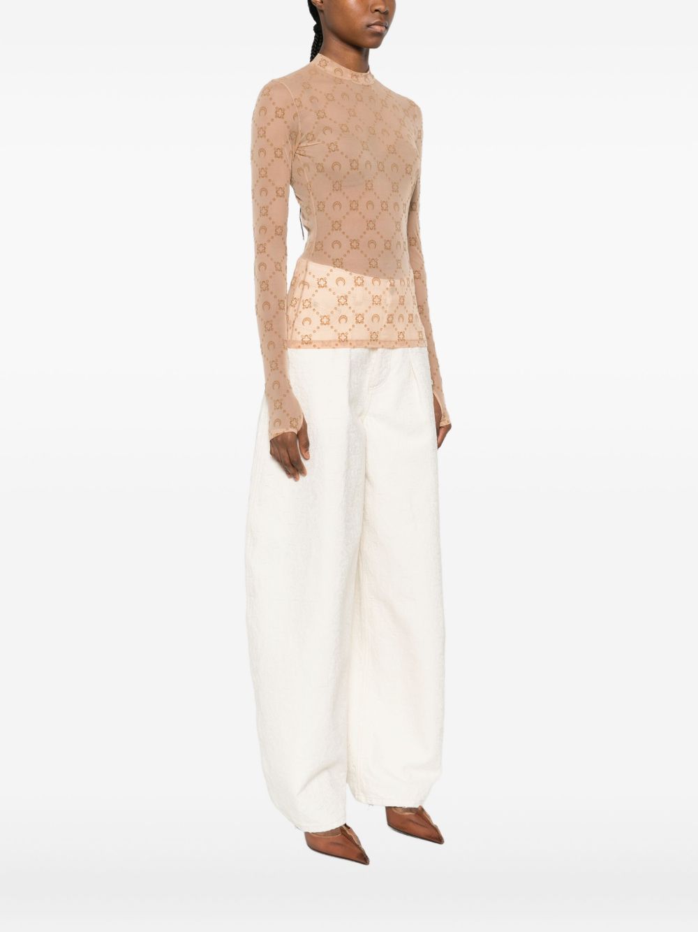 MARINE SERRE Top Camel Marine Serre 