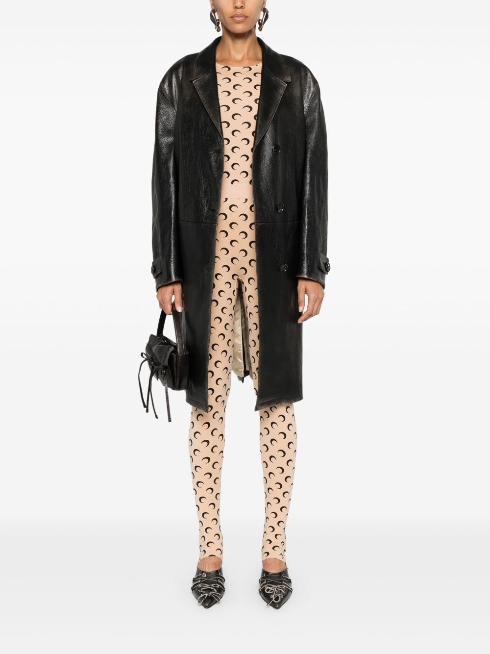 Marine Serre Fuseaux Moon recycled-jersey leggings Marine Serre 