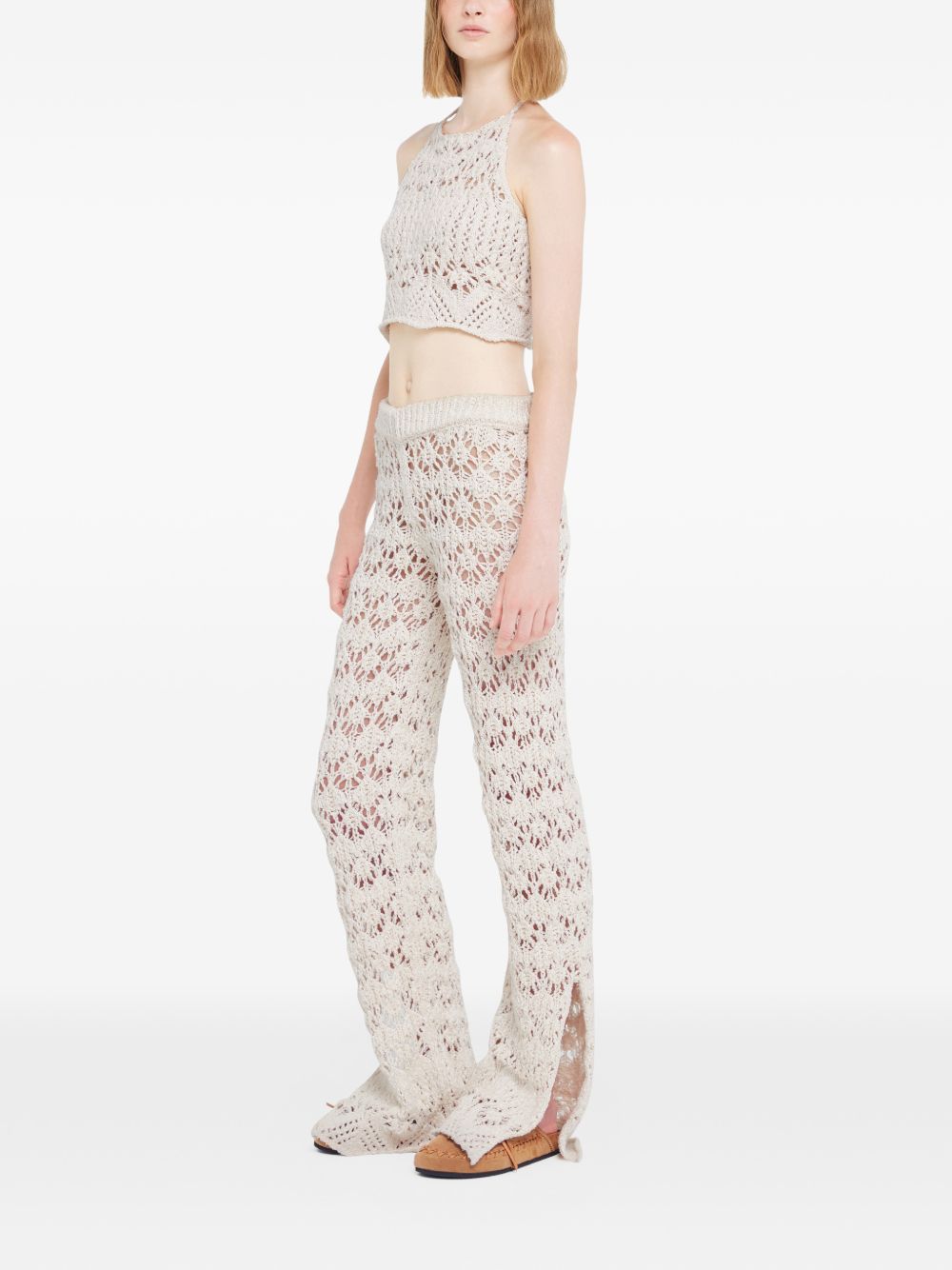 Alanui Trousers Cream Alanui 