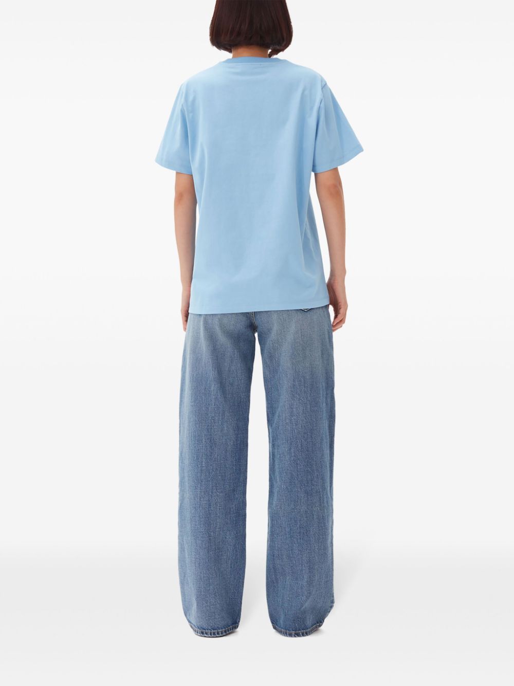 GANNI T-shirts and Polos Clear Blue Ganni 