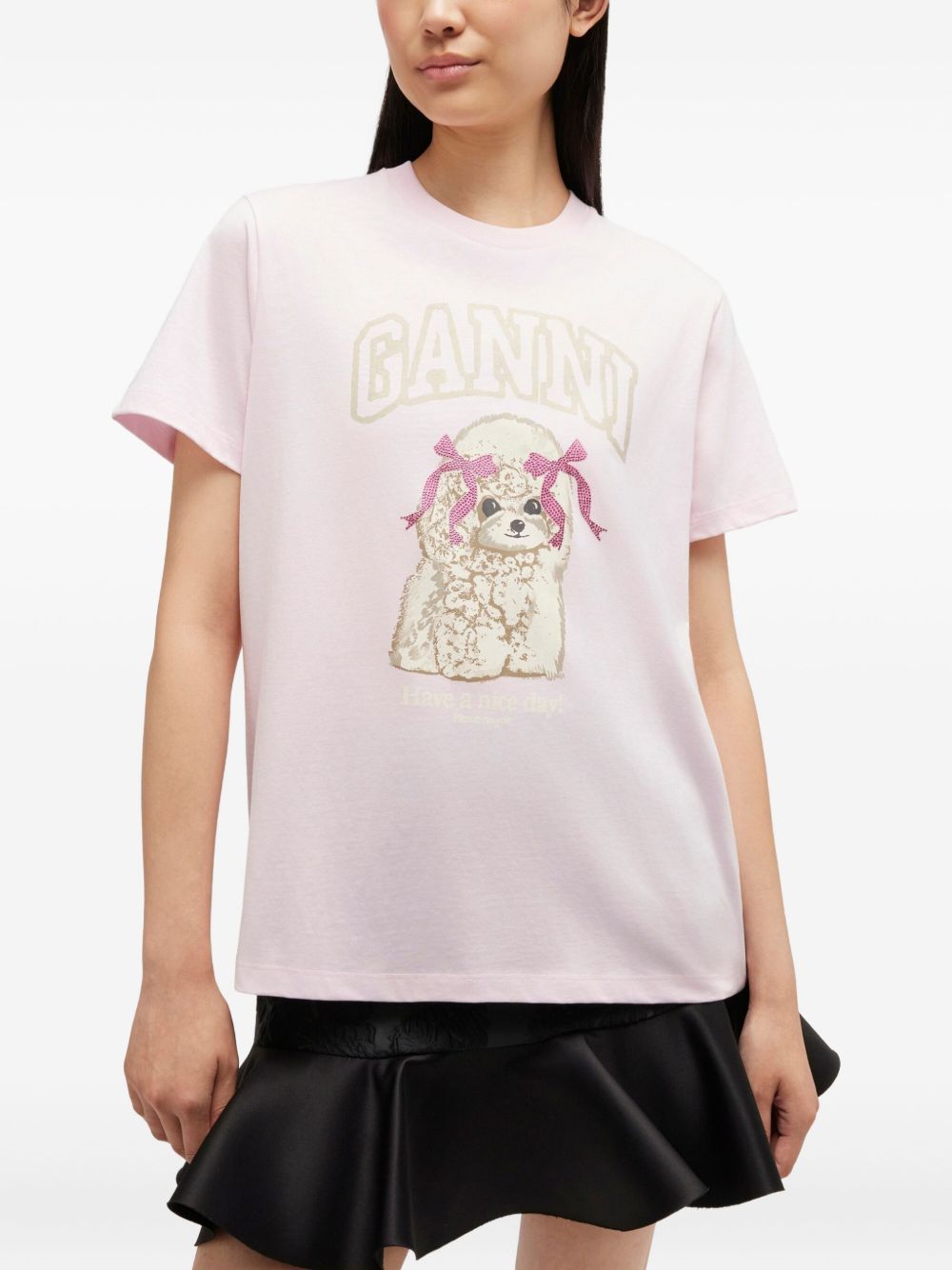 GANNI T-shirts and Polos Pink Ganni 