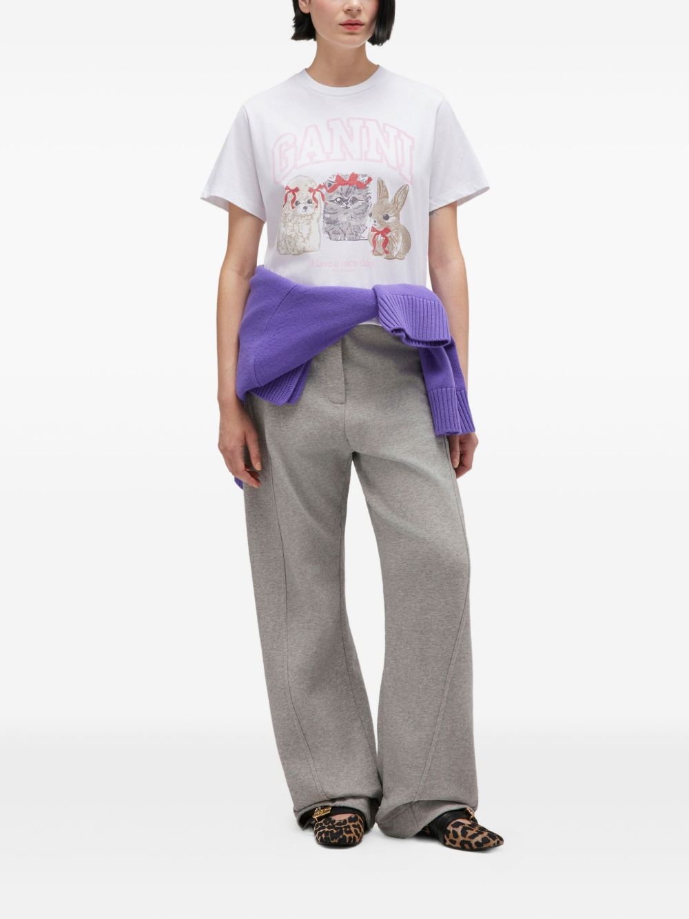 GANNI T-shirts and Polos White Ganni 