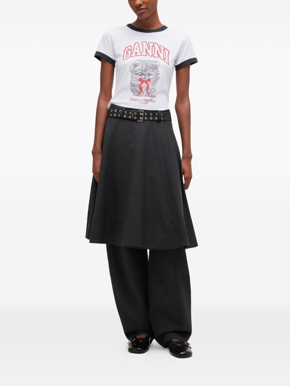 GANNI T-shirts and Polos White