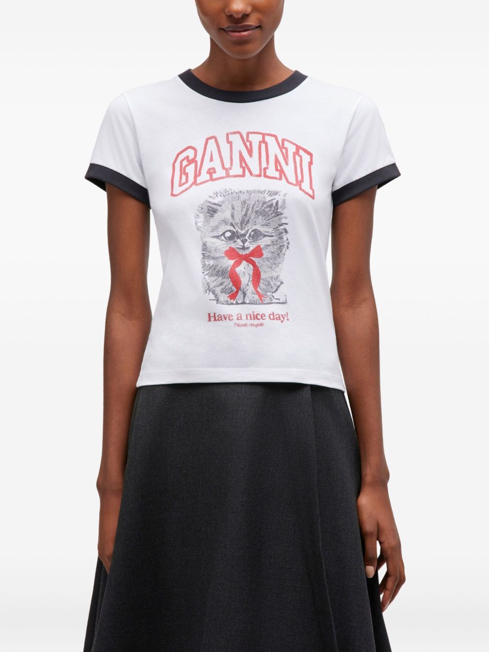 GANNI T-shirts and Polos White Ganni 