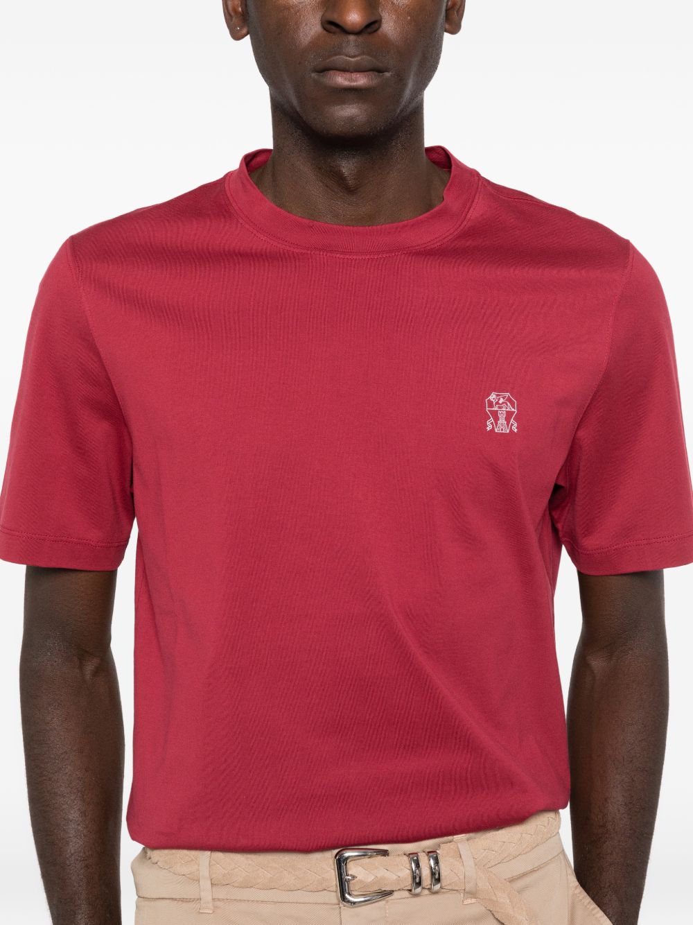 Brunello Cucinelli T-shirts and Polos Red Brunello Cucinelli 