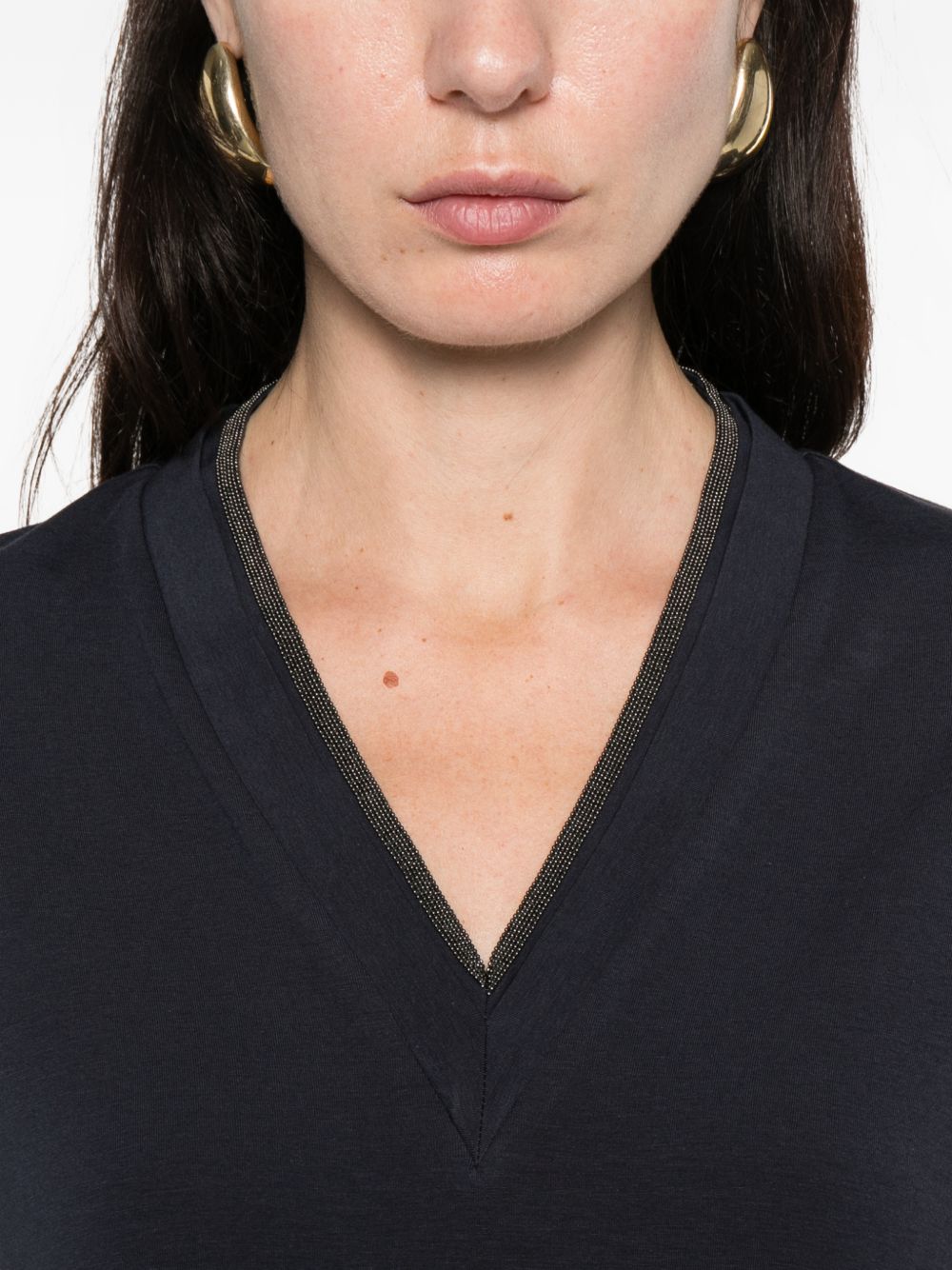 Brunello Cucinelli T-shirts and Polos Blue Brunello Cucinelli 