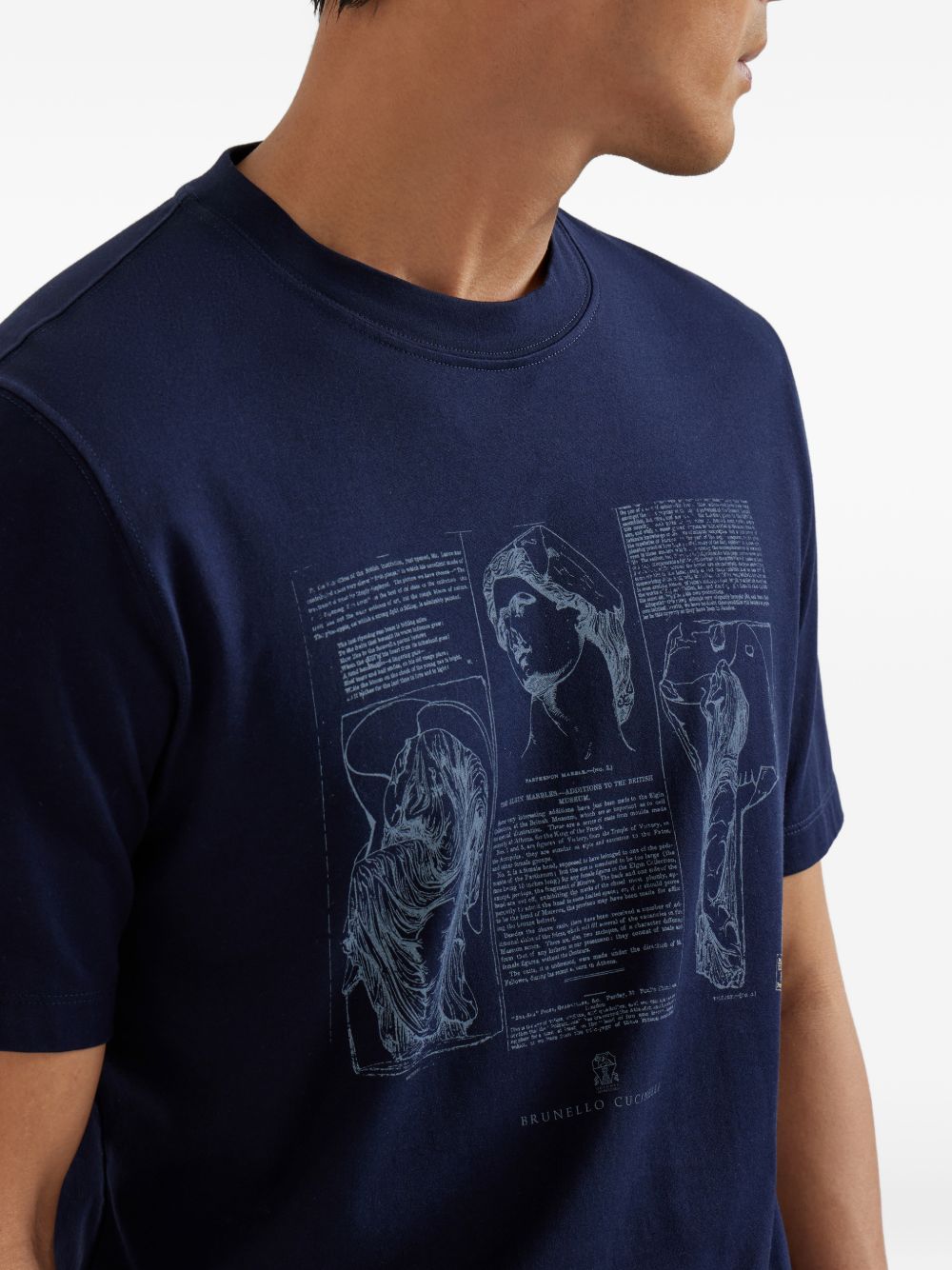 Brunello Cucinelli T-shirts and Polos Blue Brunello Cucinelli 