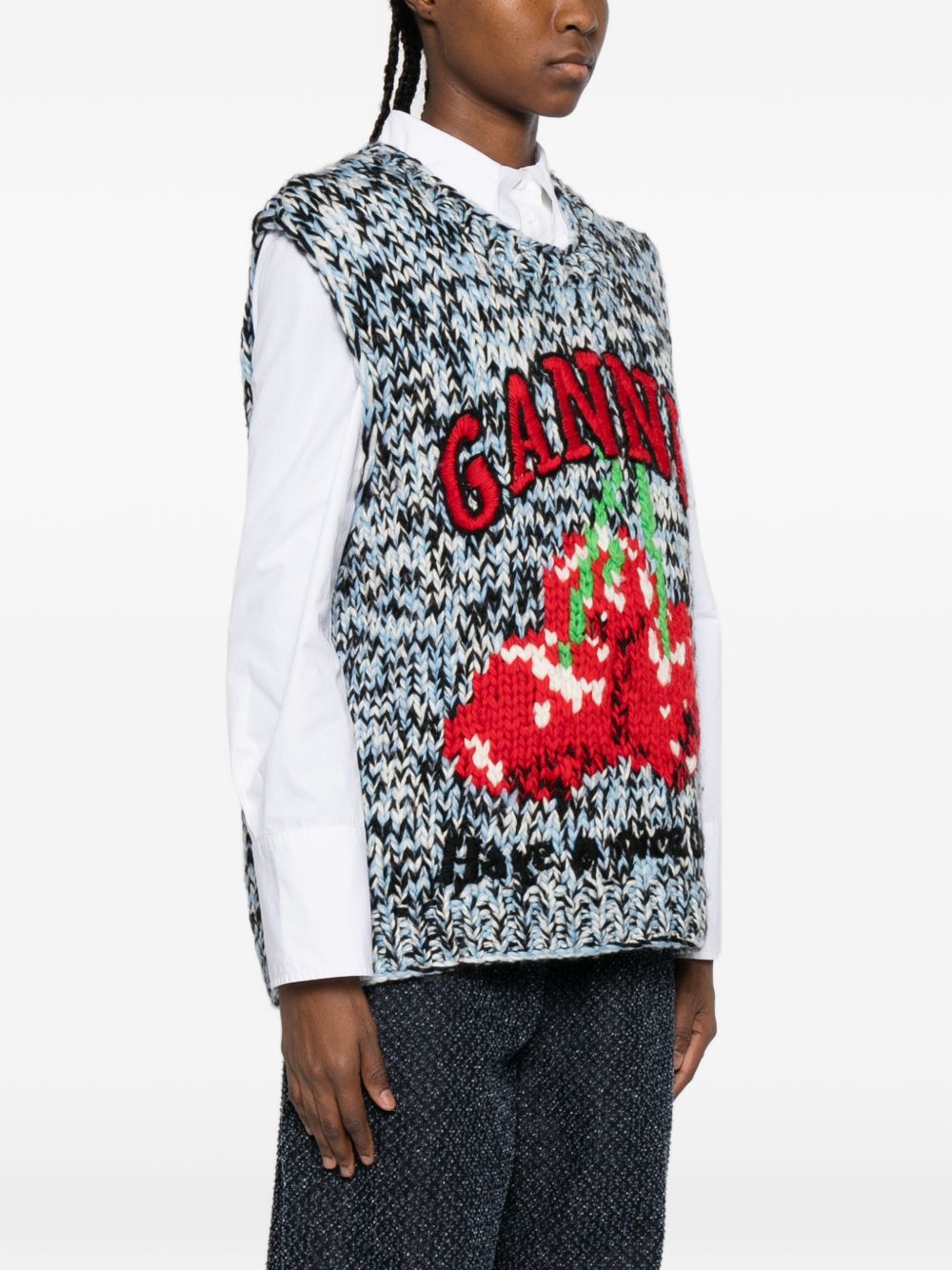 GANNI Sweaters Clear Blue Ganni 