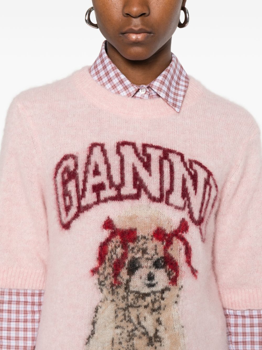 GANNI T-shirts and Polos Pink Ganni 