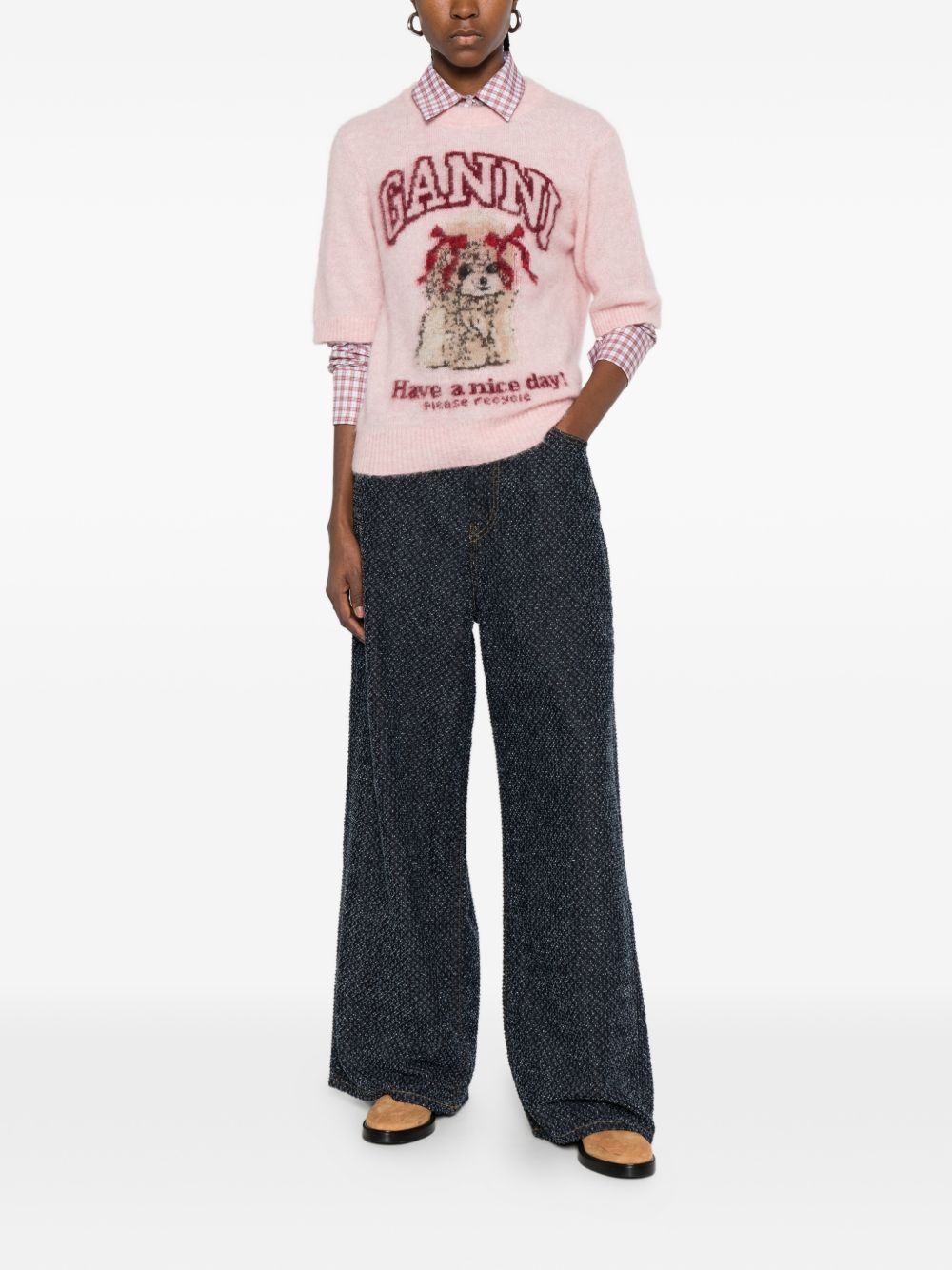 GANNI T-shirts and Polos Pink Ganni 