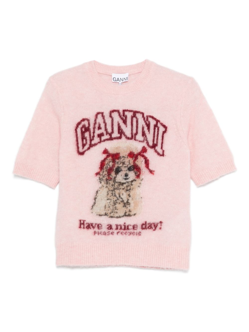 GANNI T-shirts and Polos Pink Ganni 