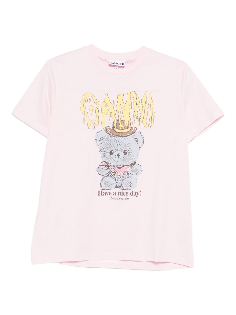 GANNI T-shirts and Polos Pink Ganni 