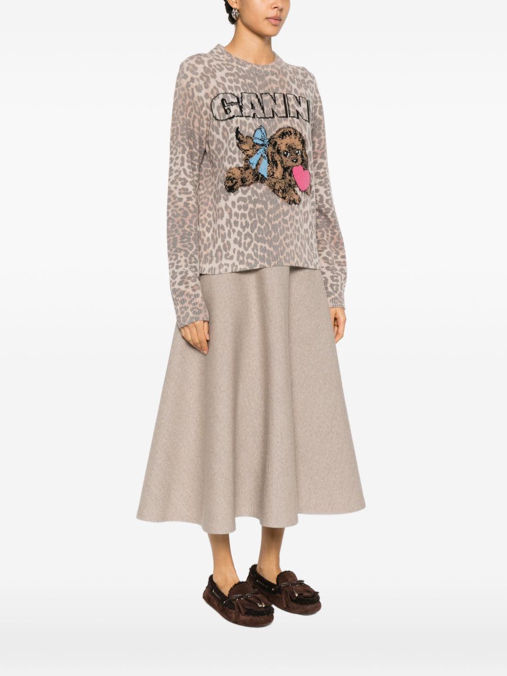 GANNI Sweaters Brown Ganni 