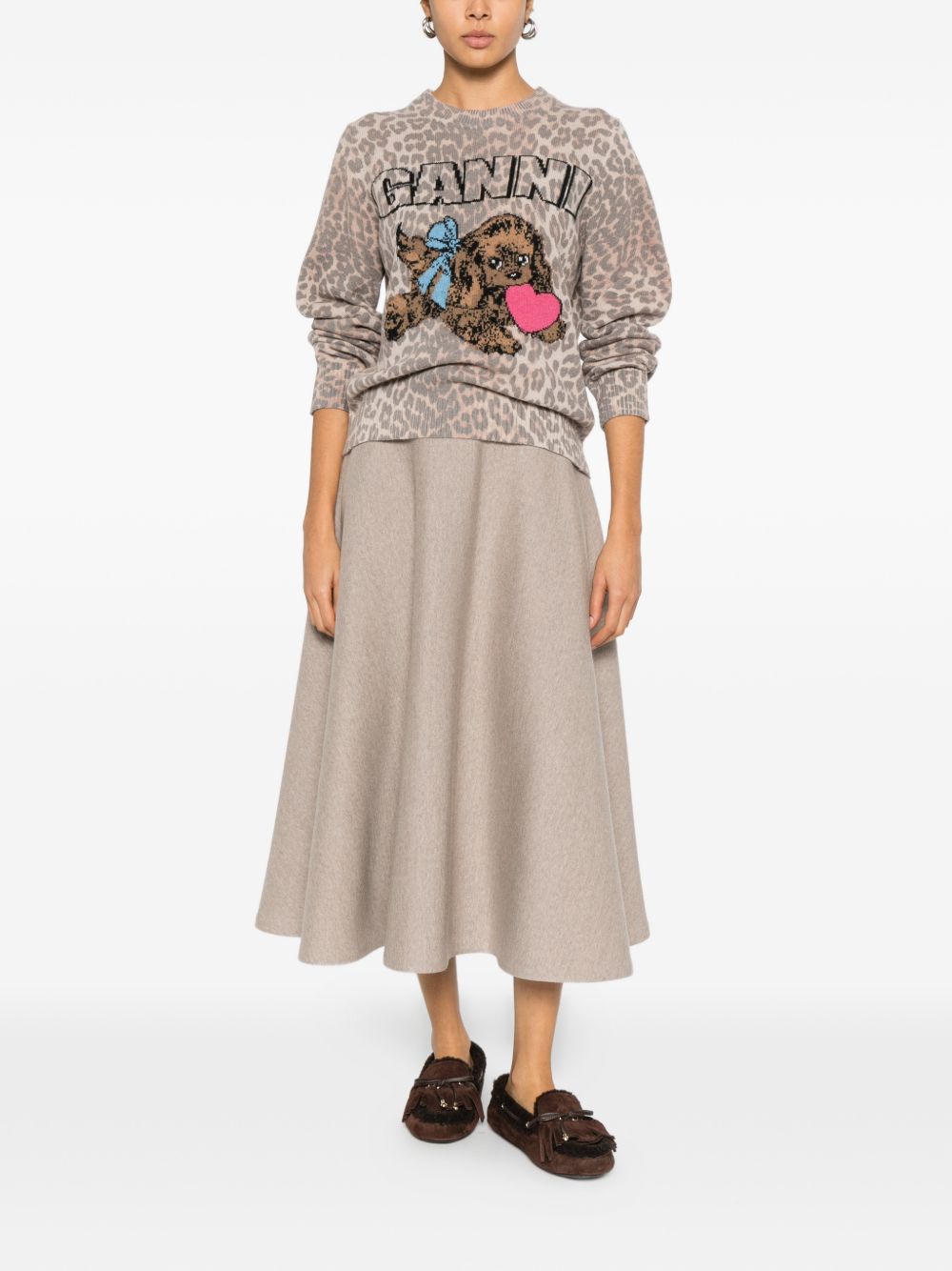 GANNI Sweaters Brown Ganni 