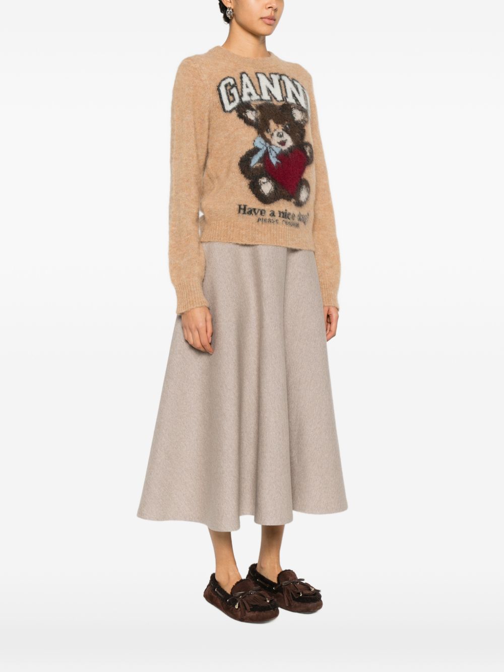 GANNI Sweaters Camel Ganni 