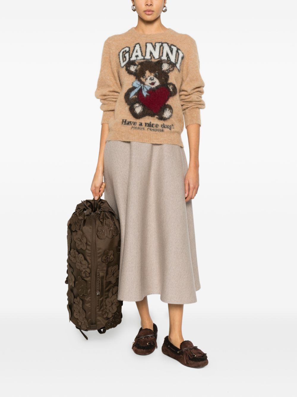 GANNI Sweaters Camel Ganni 