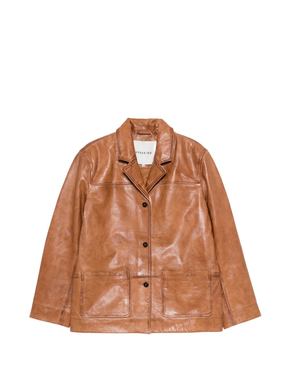HERSKIND Jackets Leather Brown HERSKIND 