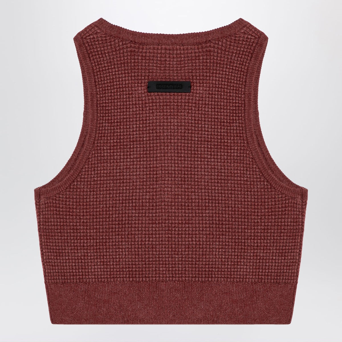 Fear of God Essentials Sporty burgundy honeycomb tank top Fear of God Essentials 