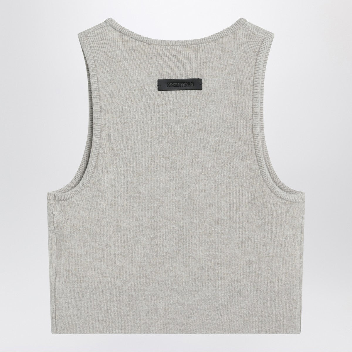 Fear of God Essentials Ribbed greige cropped top Fear of God Essentials 