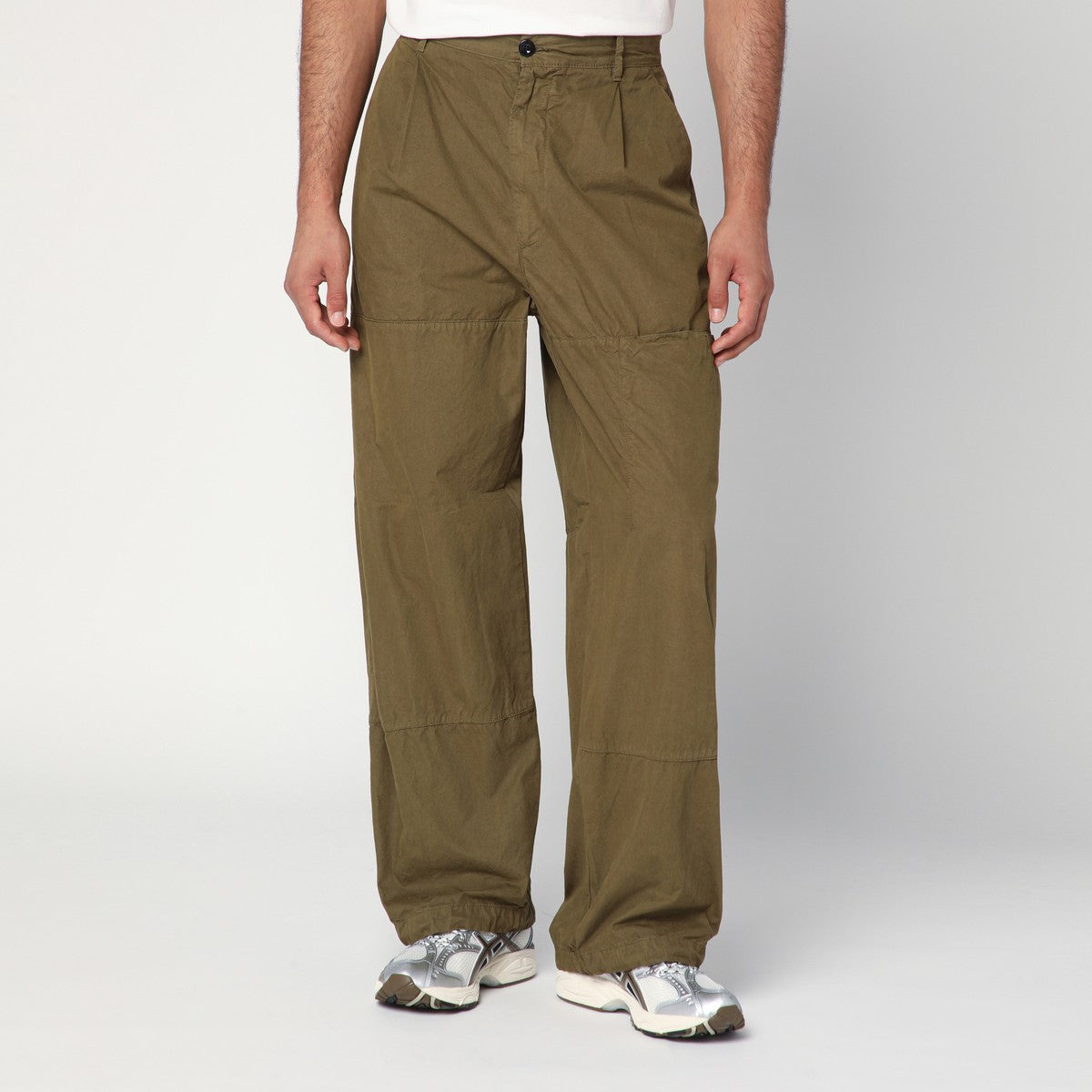C.P. Company Beige-green cotton trousers C.P. Company 