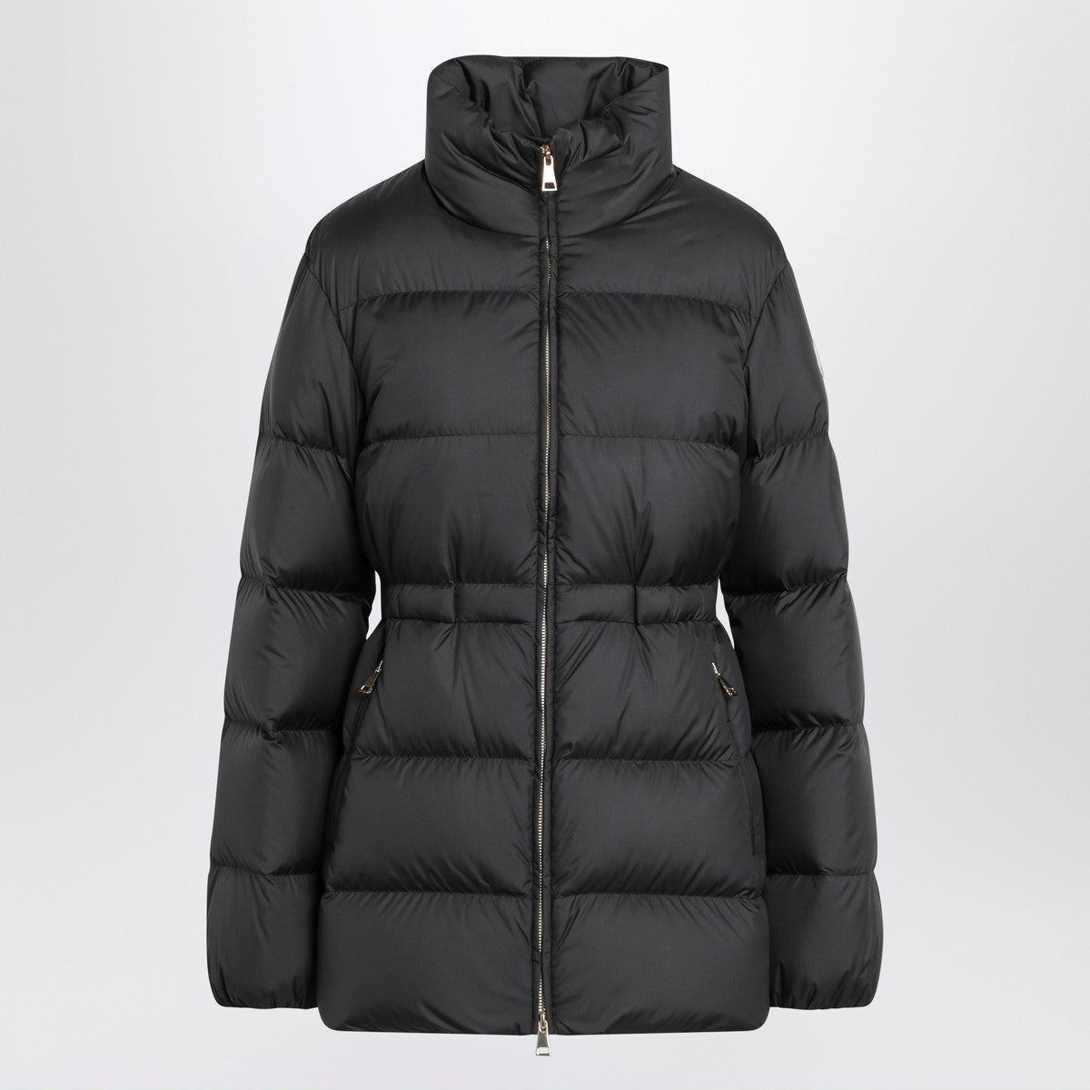 Moncler Black Brossette down jacket with zip Moncler 