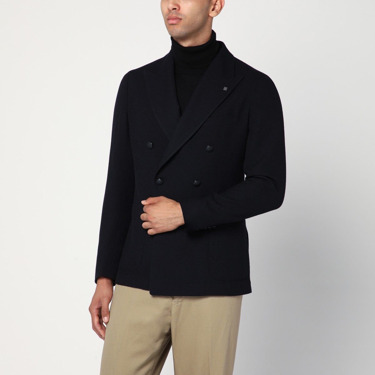 Tagliatore Blue double-breasted wool jacket Tagliatore 