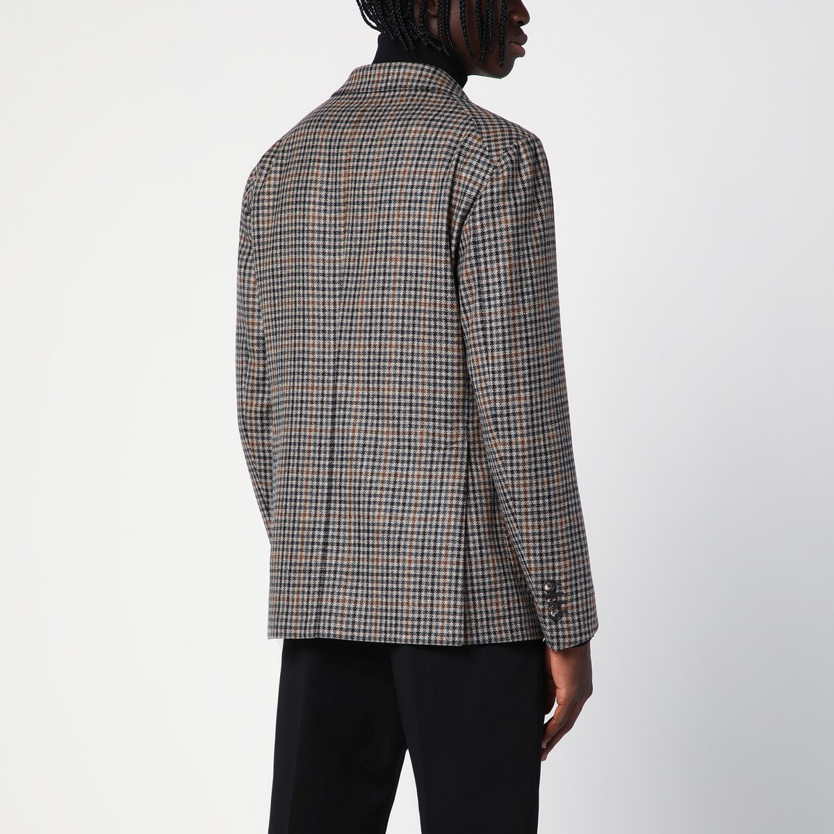 Tagliatore Single-breasted jacket with wool Vichy pattern Tagliatore 
