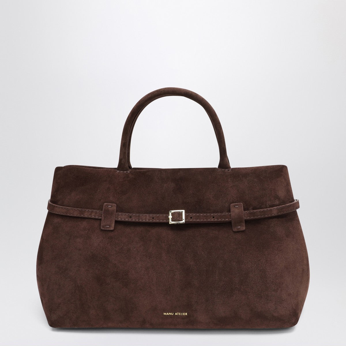 Manu Atelier Le Cambon 35 dark brown suede bag Manu Atelier 