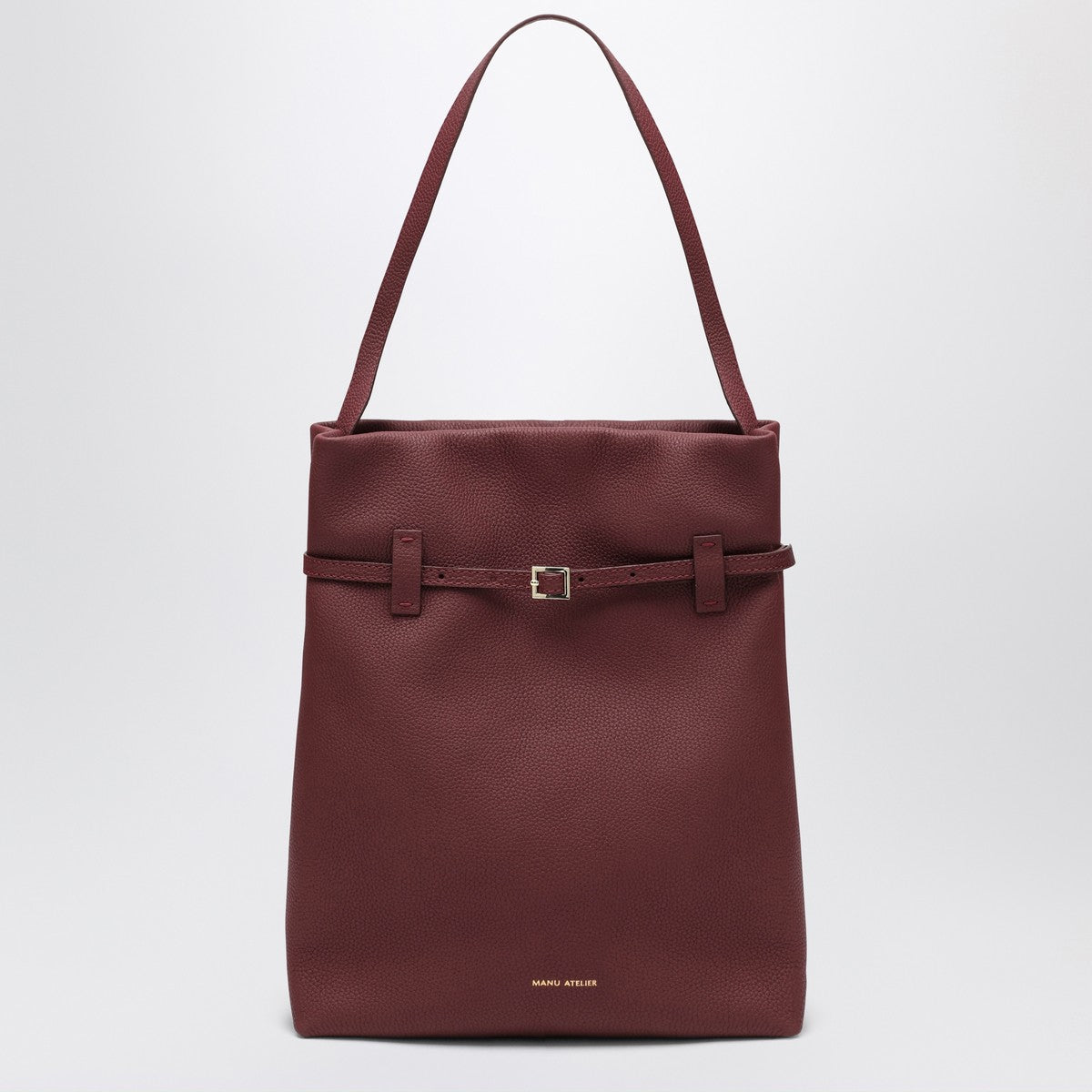 Manu Atelier Tote Du Jour burgundy suede tote bag Manu Atelier 