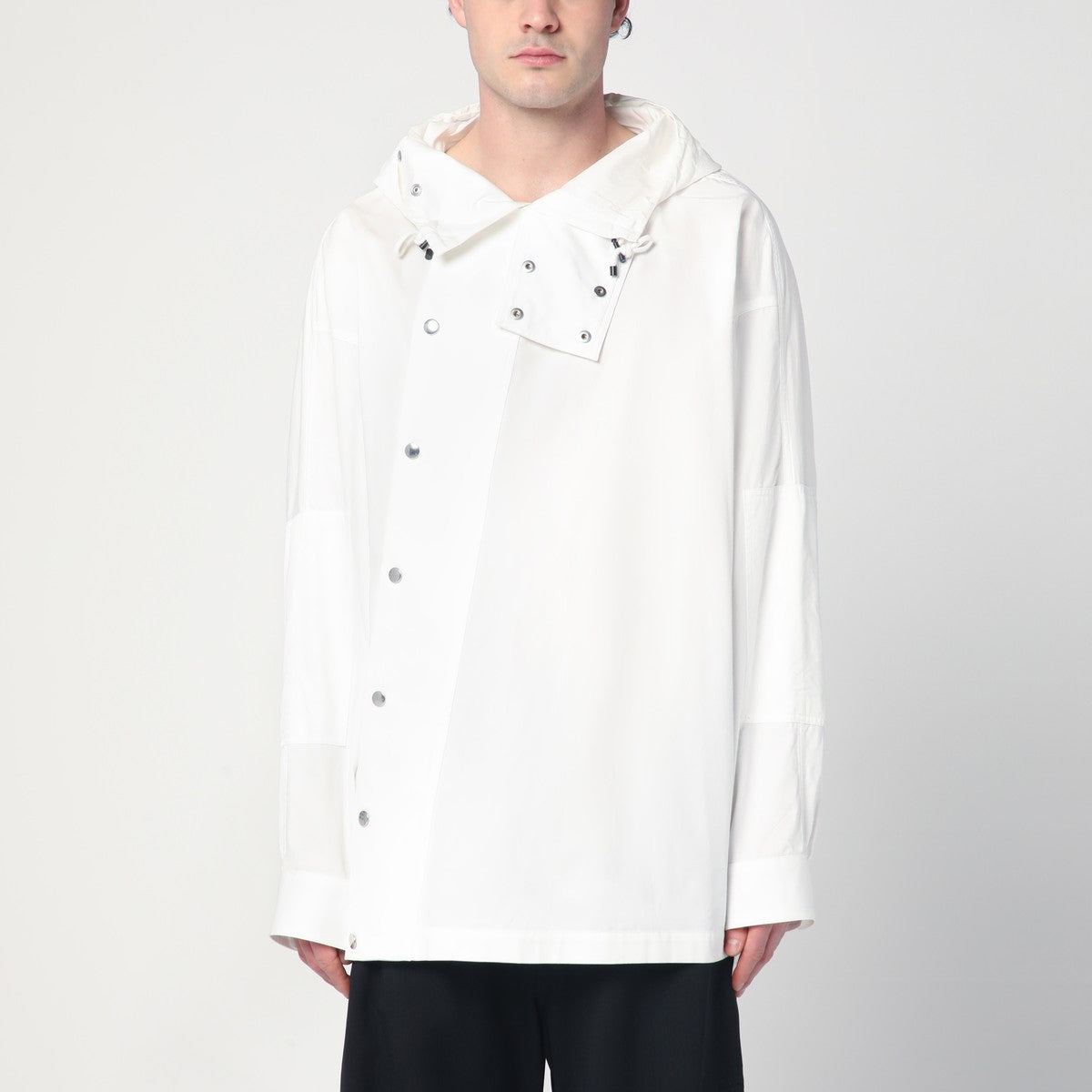 Dries Van Noten White asymmetric cotton shirt Dries Van Noten 