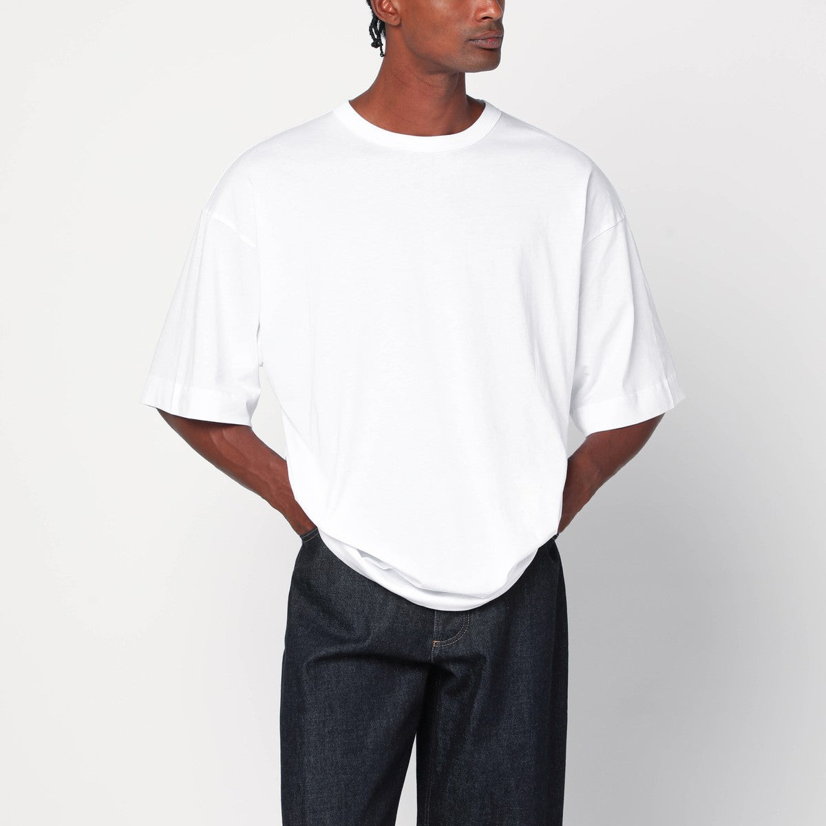 Dries Van Noten Oversized white cotton T-shirt Dries Van Noten 