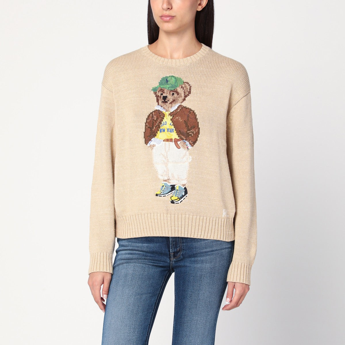 Polo Ralph Lauren Beige cotton Polo Bear jumper Polo Ralph Lauren 
