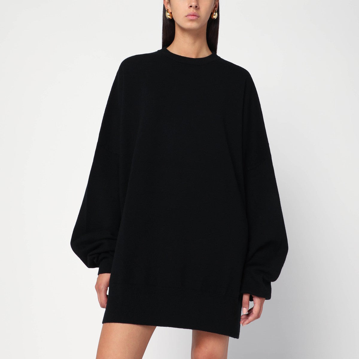 extreme cashmere Black oversized cashmere sweater extreme cashmere 