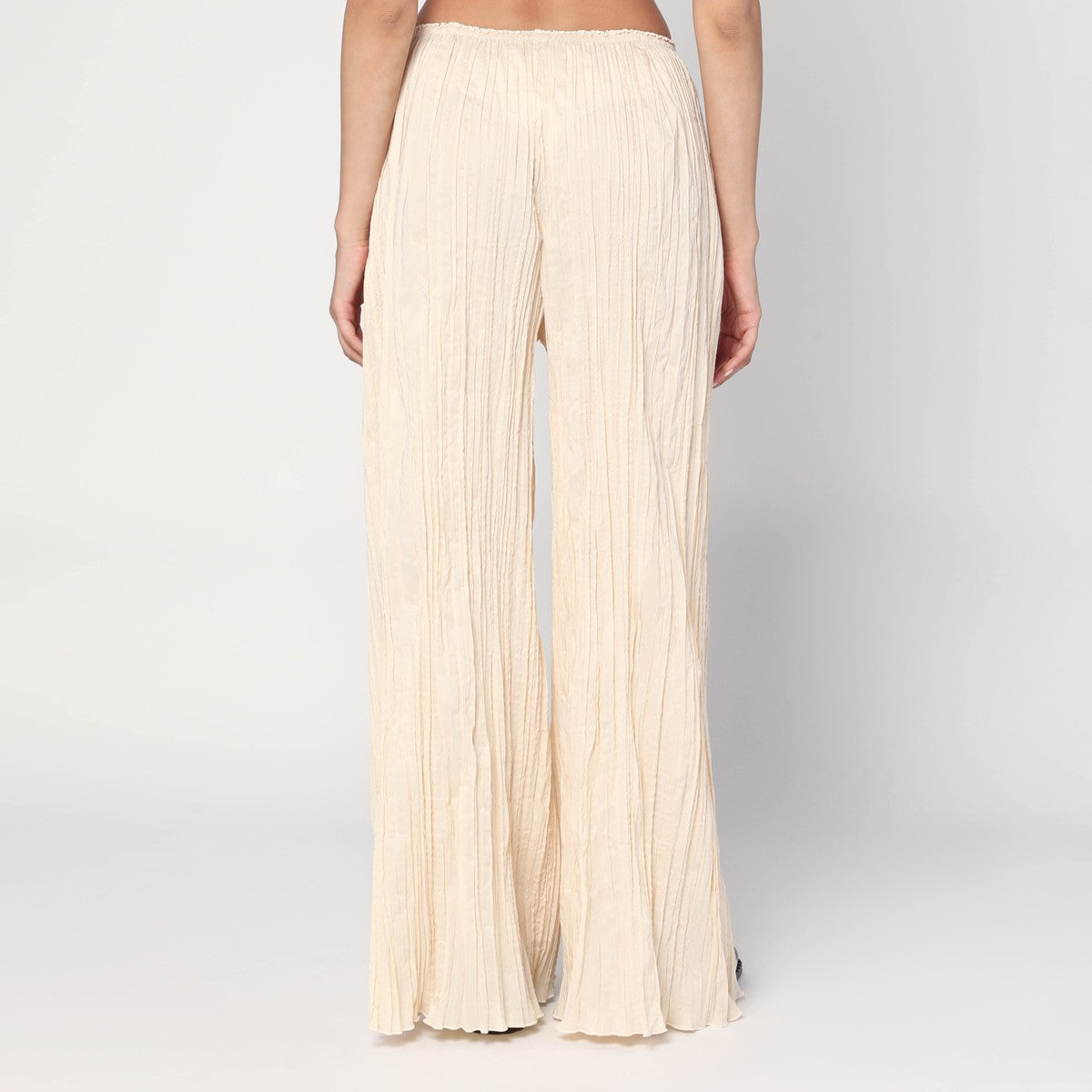 MKDT Studio Pinola-atelier pleated fabric ivory trousers MKDT Studio 