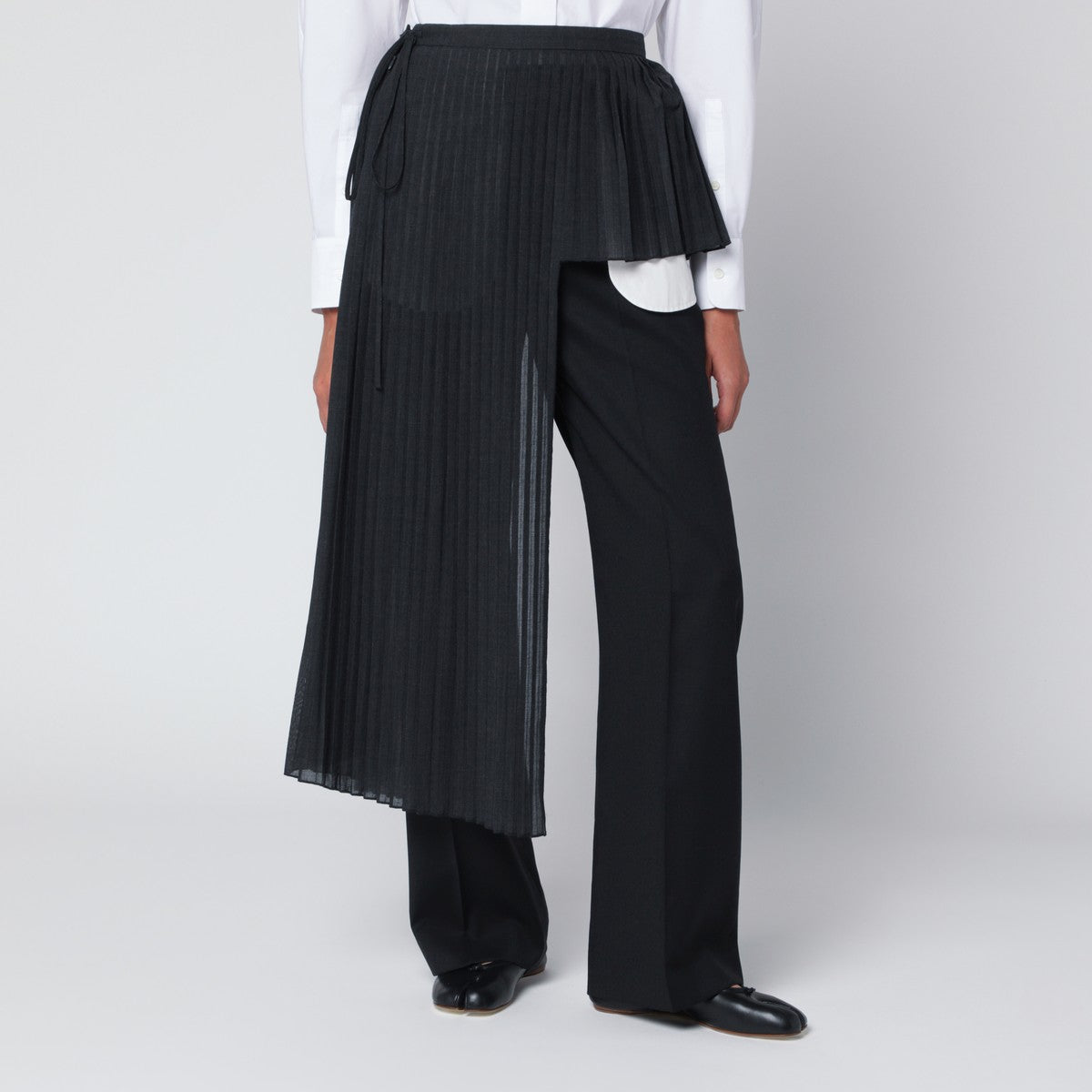 MKDT Studio Gray Avery-Atelier pleated half-skirt MKDT Studio 