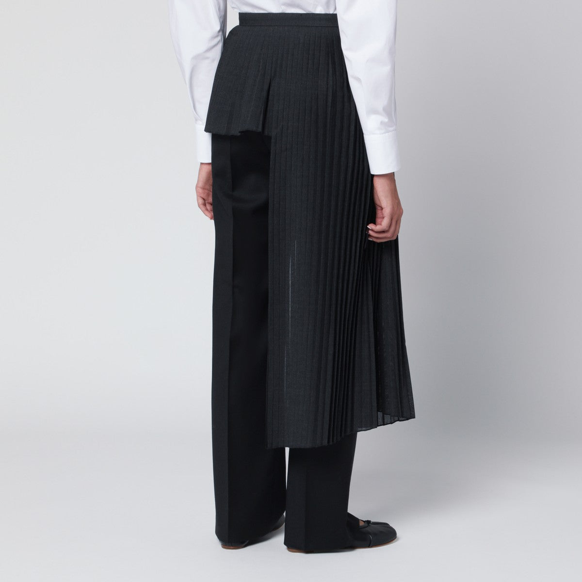 MKDT Studio Gray Avery-Atelier pleated half-skirt MKDT Studio 