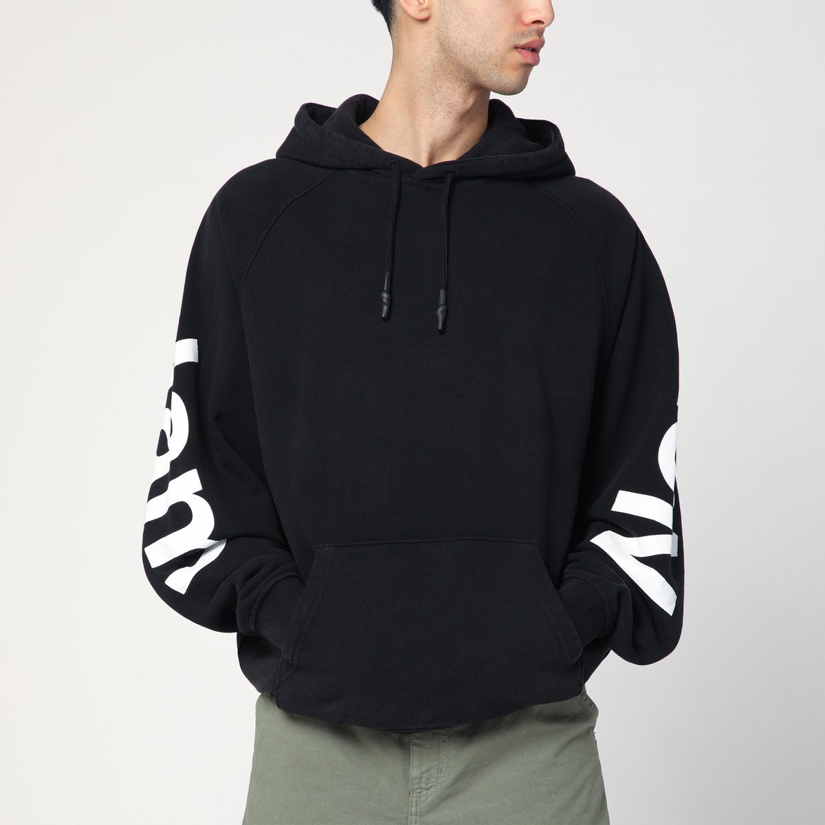 New Amsterdam Surf Association Oversized black sweatshirt with logo New Amsterdam Surf Association 