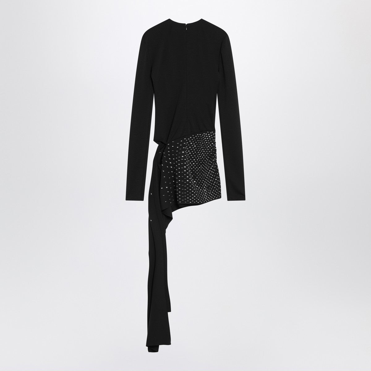 The Attico Mini black dress with thermostrass The Attico 