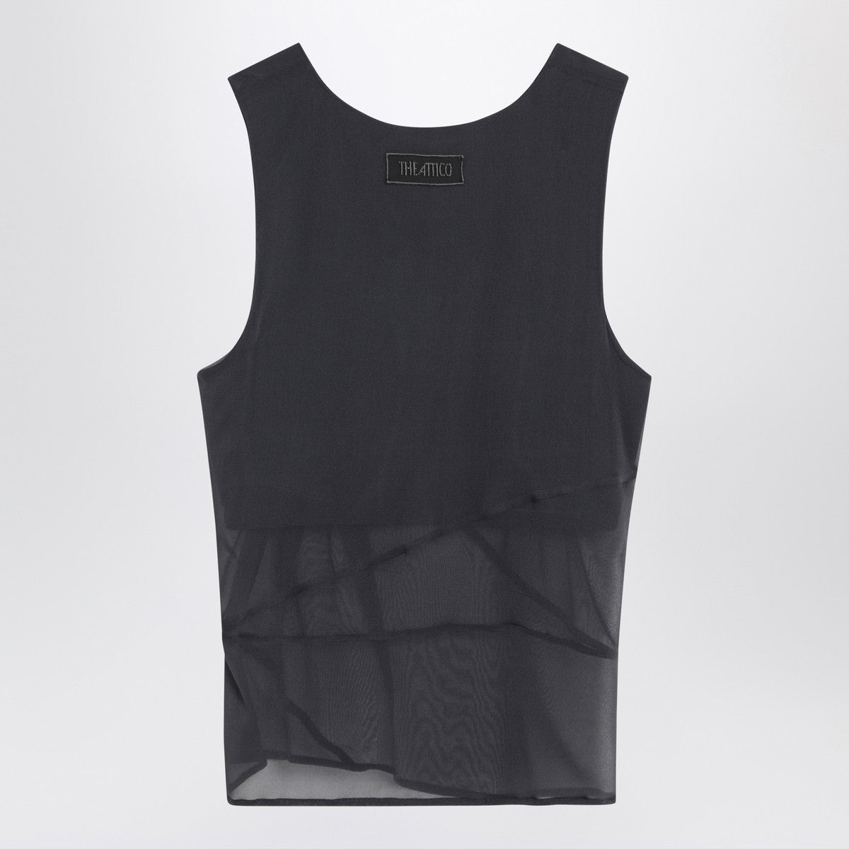 The Attico Gray silk tank top The Attico 