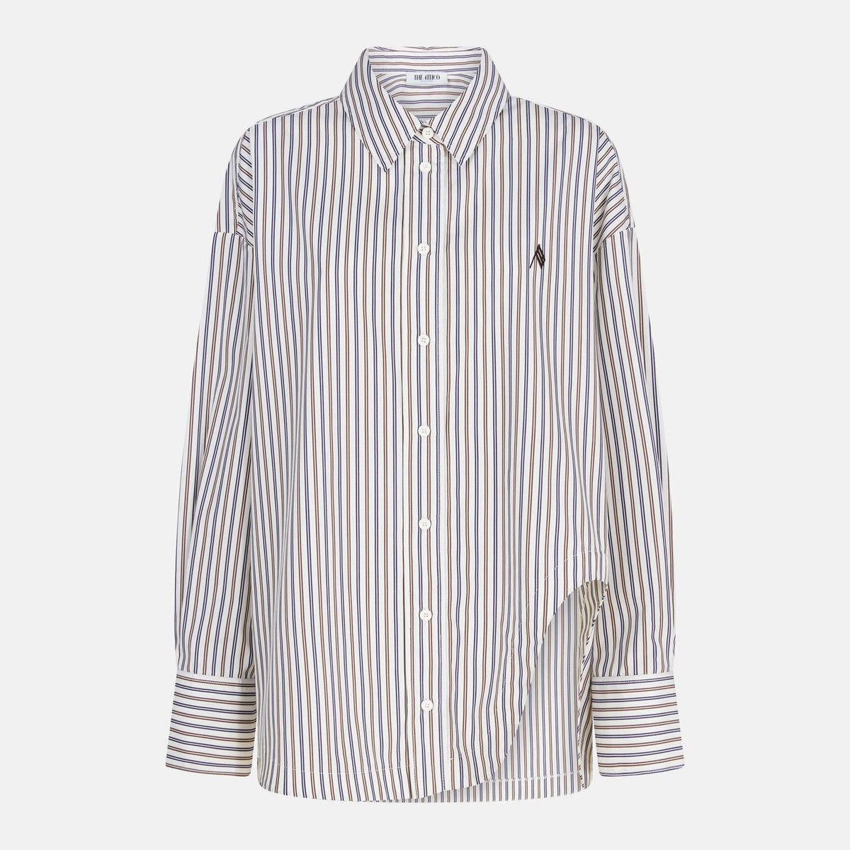 The Attico White Diana striped shirt The Attico 