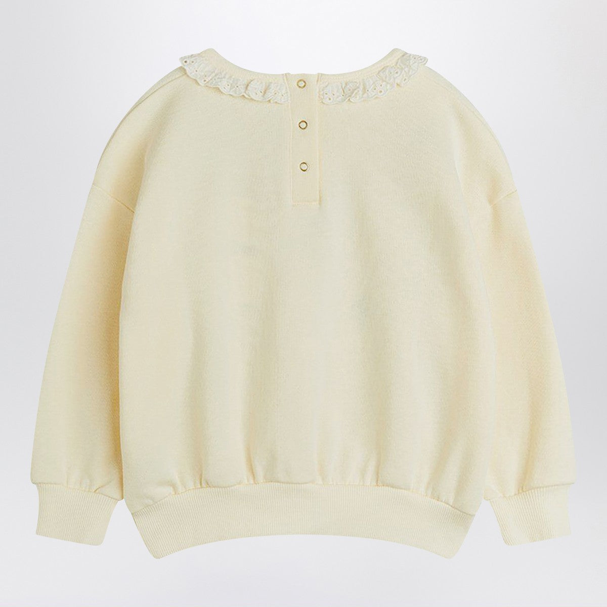 Mini Rodini Ivory sweatshirt with embroidered ladybugs Mini Rodini 
