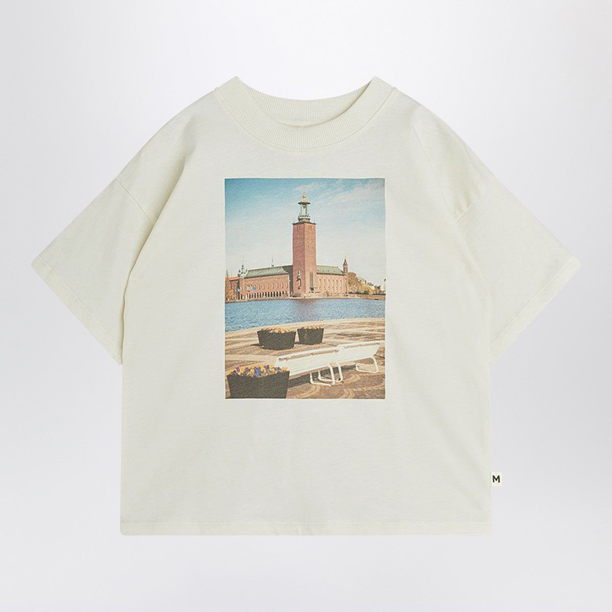 Mini Rodini white T-shirt with municipal print Mini Rodini 