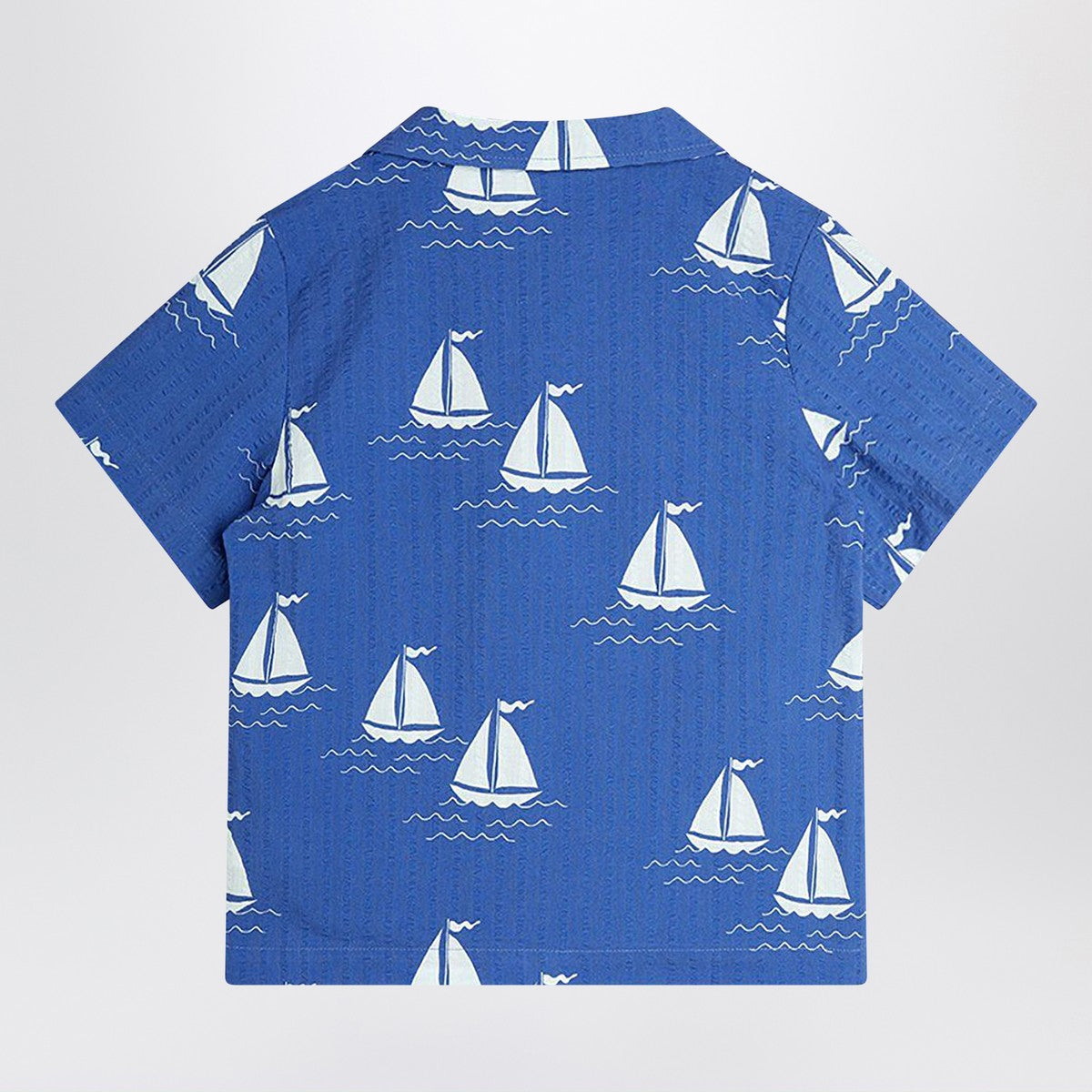 Mini Rodini Blue shirt with sailboats Mini Rodini 