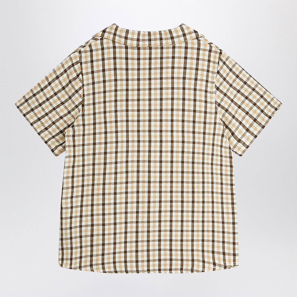 Mini Rodini Beige shirt with a checkered pattern Mini Rodini 