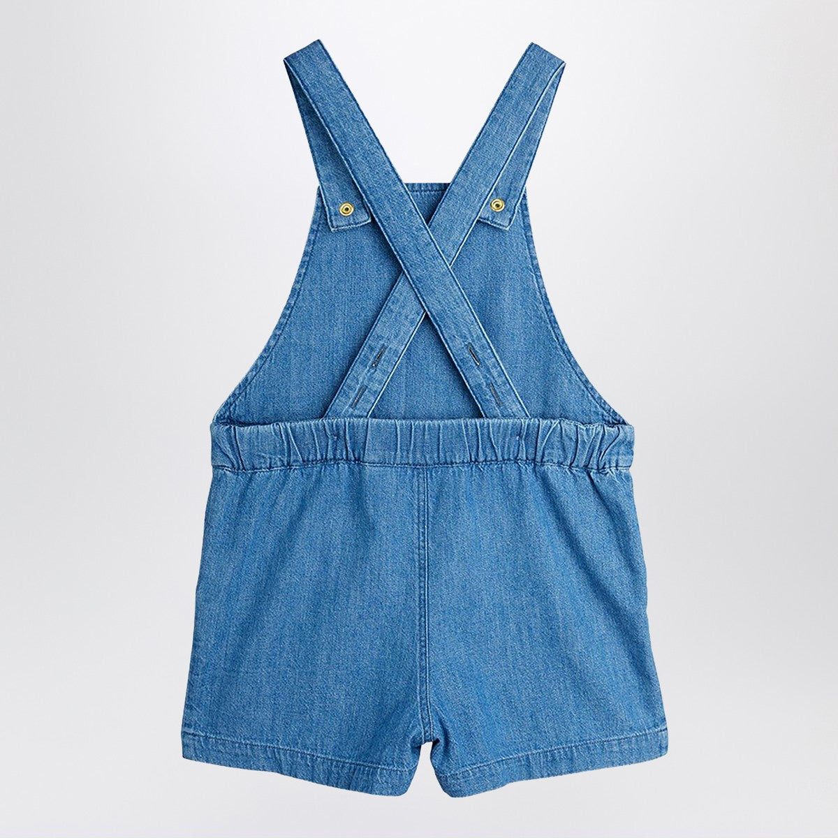 Mini Rodini Light blue denim overall with musical notes Mini Rodini 