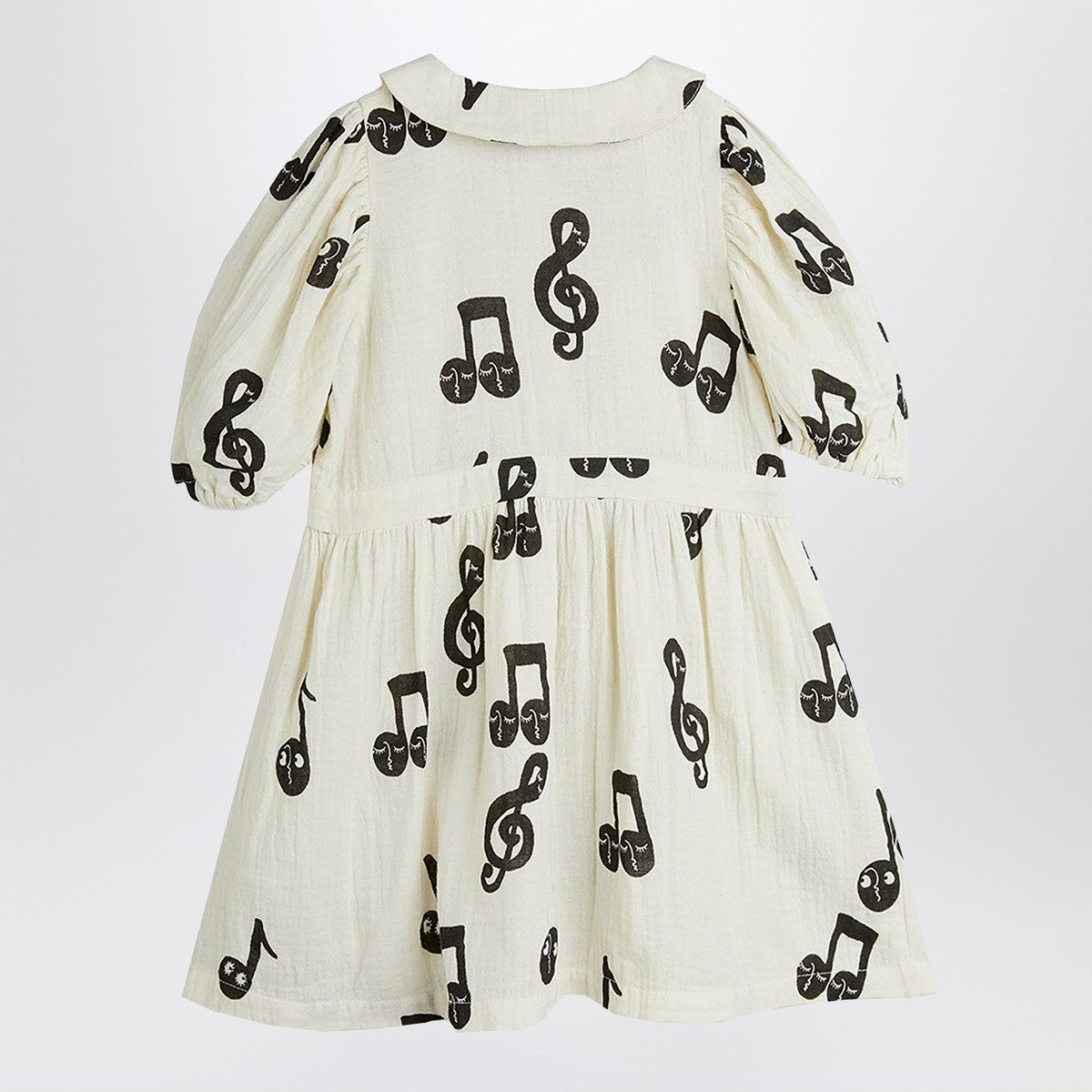Mini Rodini White dress with musical notes Mini Rodini 