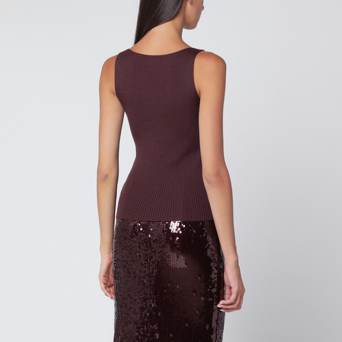 Roberto Collina Eggplant-coloured wool tank top Roberto Collina 