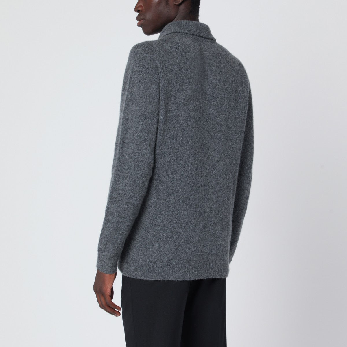 Roberto Collina Anthracite gray sweater in cashmere blend Roberto Collina 