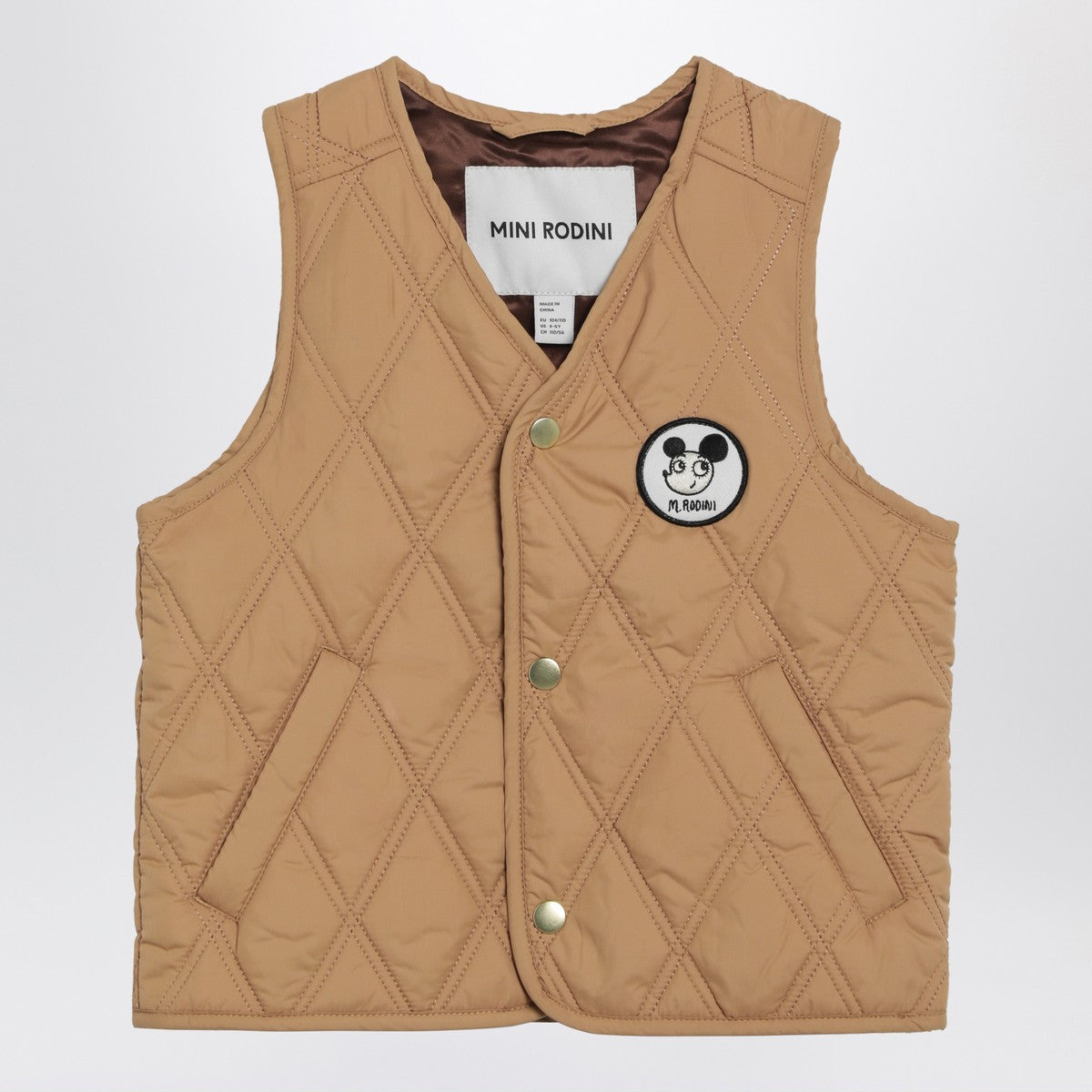 Mini Rodini Beige Ritzratz quilted vest Mini Rodini 